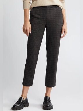 Wit & Wisdom Charcoal Houndstooth Wide-Leg Trousers